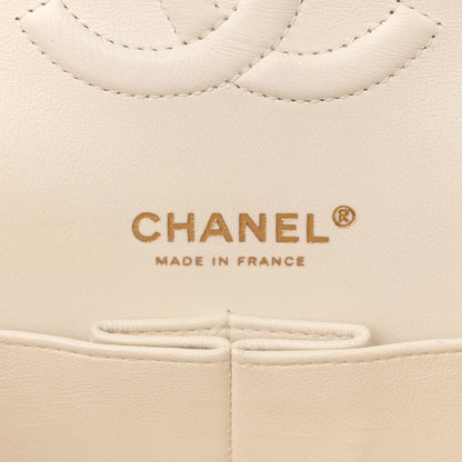Chanel Caviar Quilted Medium Double Flap White 6 of 10