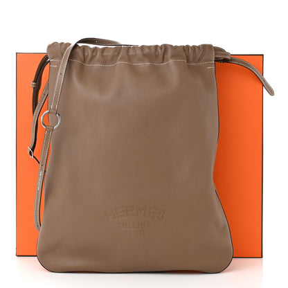 Hermes Cheri Calfskin Bridado Backpack Etoupe 11 of 11