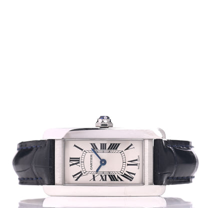 Cartier Stainless Steel Alligator 19mm Tank Americaine Quartz Watch 2 of 5