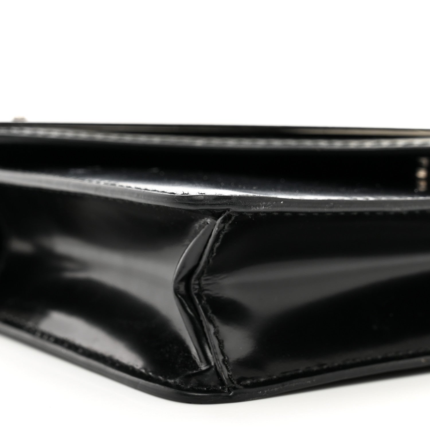 Prada Spazzolato Triangle Logo Plate Flap Chain Crossbody Bag Black 8 of 9