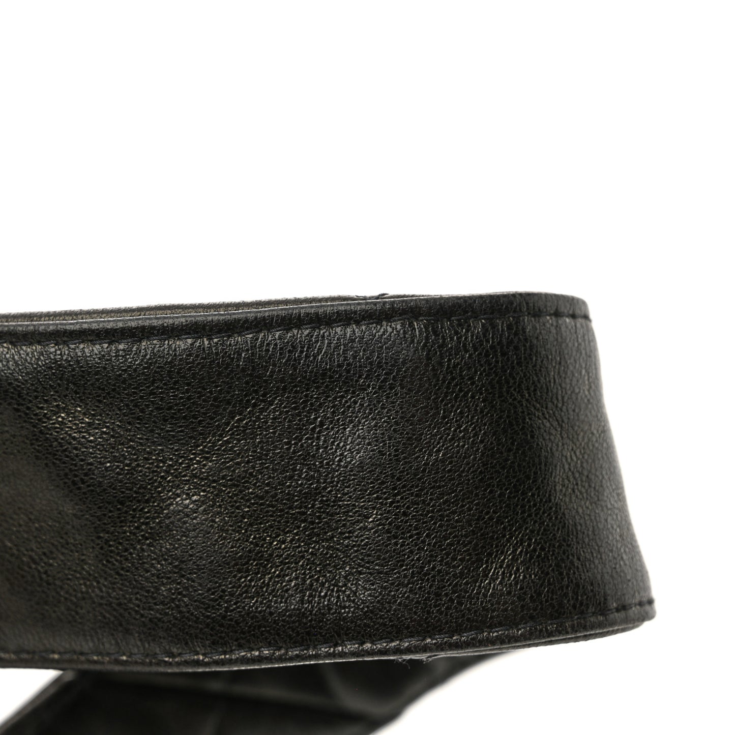 Lambskin Quilted Tassel Flap Camera Case Black