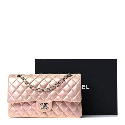 Chanel Iridescent Calfskin Quilted Medium Double Flap Pink 13 of 13