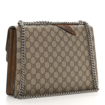 Gucci GG Supreme Monogram Bee Embroidered Medium Dionysus Shoulder Bag Taupe 3 of 13