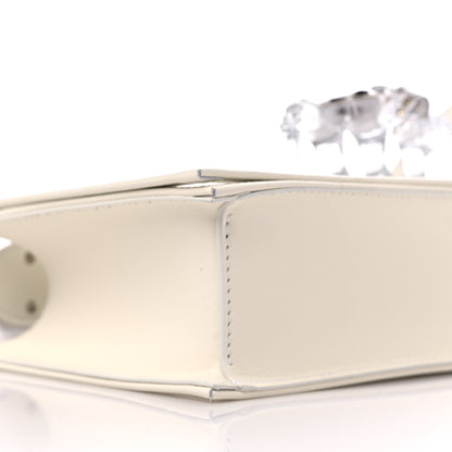 Alexander McQueen Polyurethane Calfskin Transparent Jeweled Knuckle Satchel Clear White 8 of 10