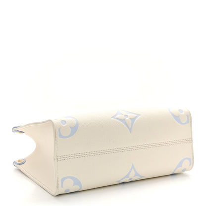 Louis Vuitton Empreinte Monogram Giant Onthego PM Latte Candy Blue 4 of 9