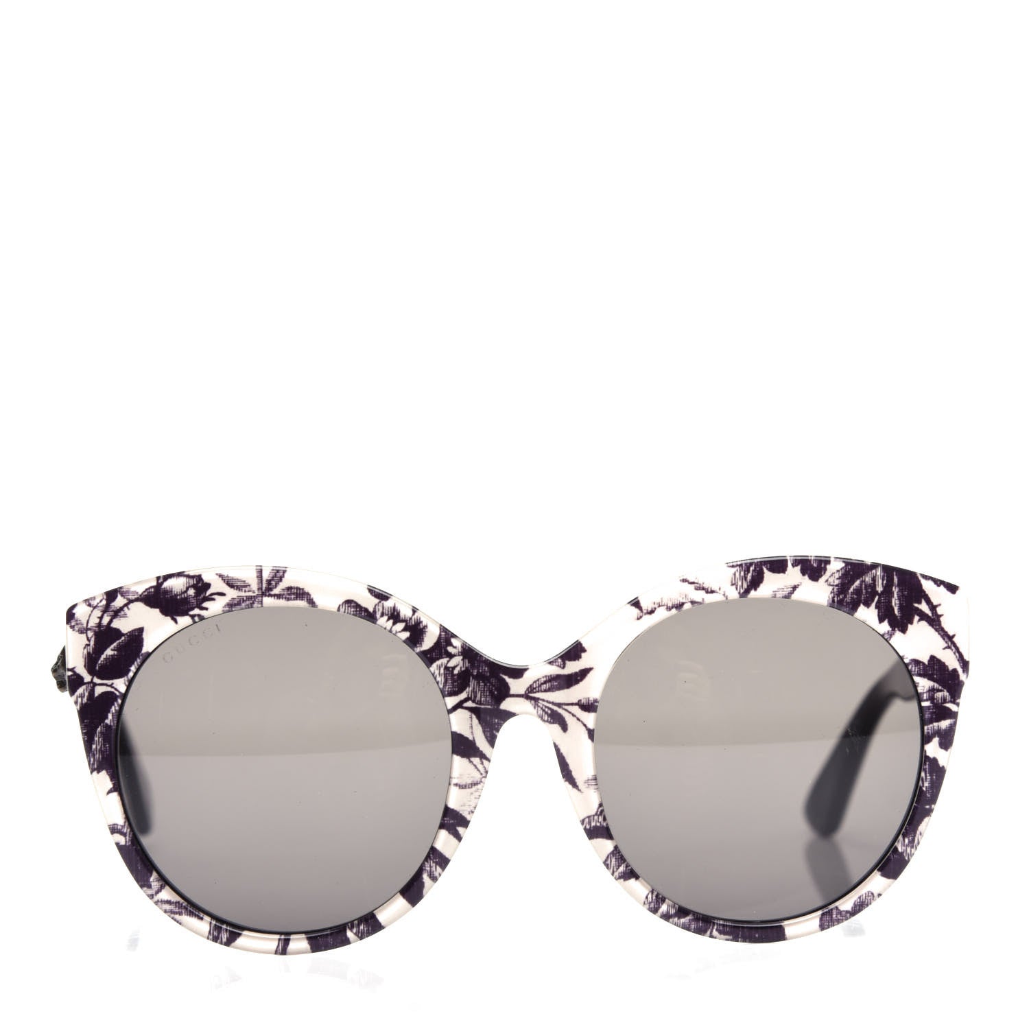 Gucci Acetate Floral Round GG Sunglasses GG0028SA White 2 of 8