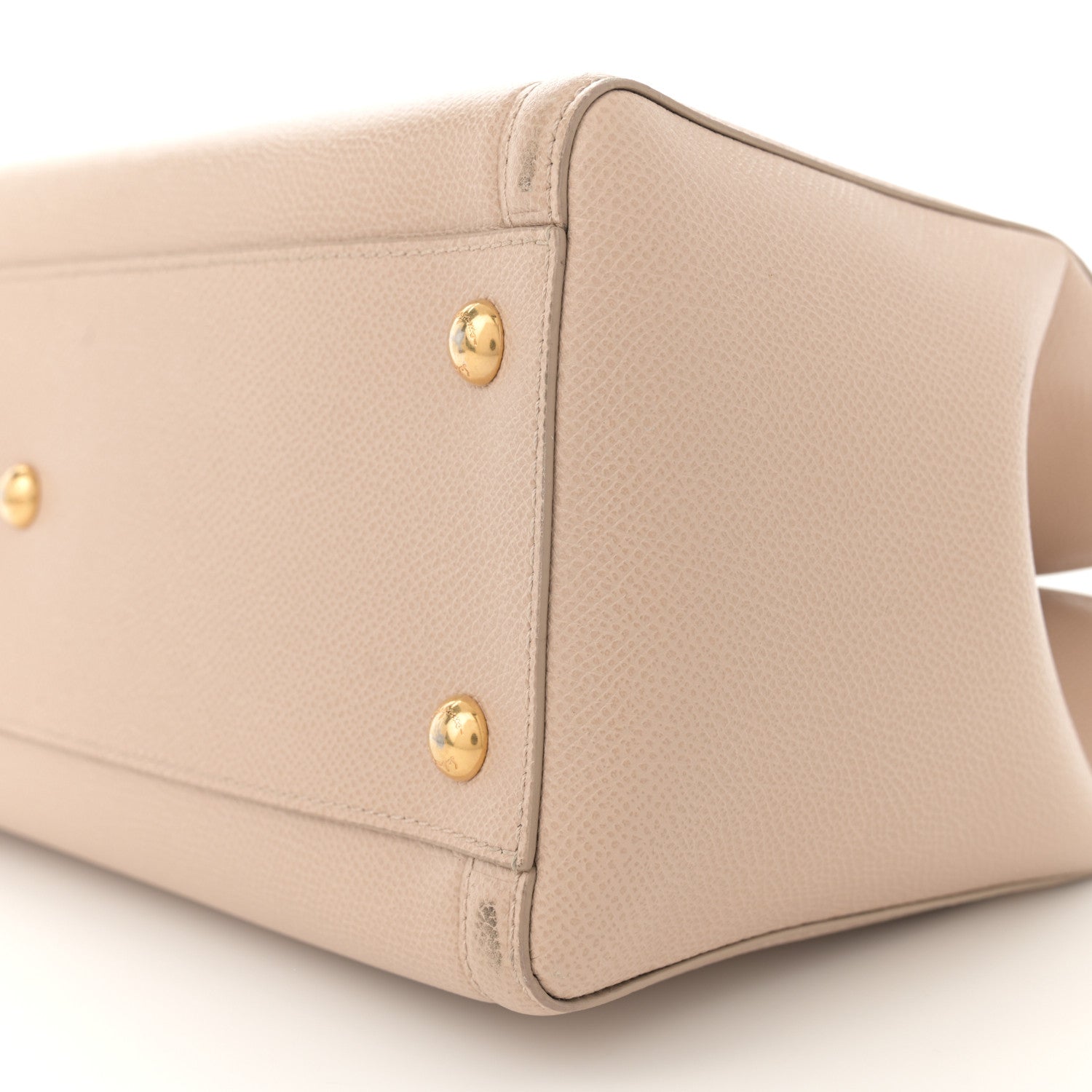 Salvatore Ferragamo Hammered Calfskin Vara Bow Chain Tote Macadamia 10 of 16