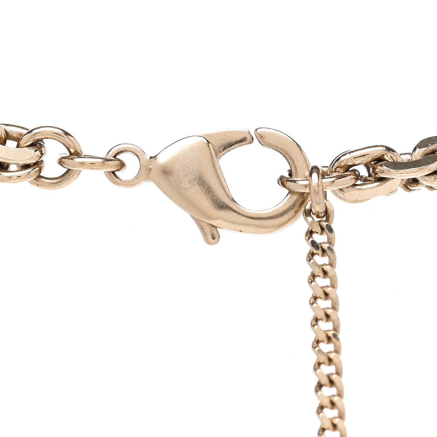 Crystal CC Multi Strand Chain Necklace Gold