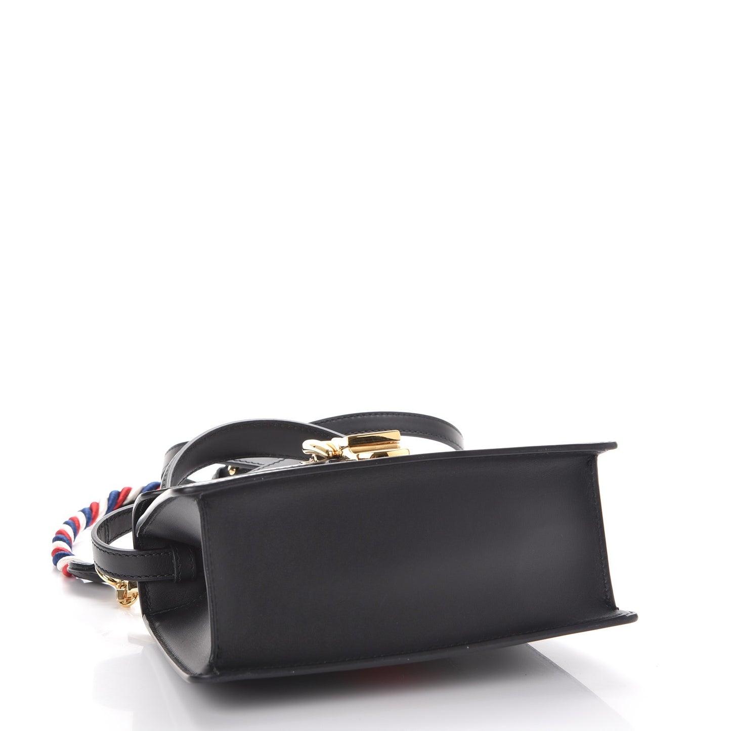 Calfskin Mini Sylvie Top Handle Bag Black