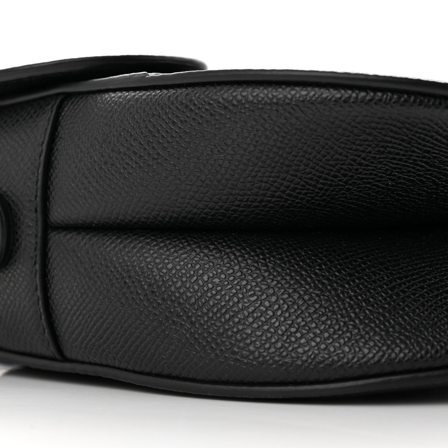 Christian Dior Grained Calfskin Saddle Bag With Strap Black 9 of 12