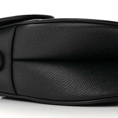 Christian Dior Grained Calfskin Saddle Bag With Strap Black 9 of 12