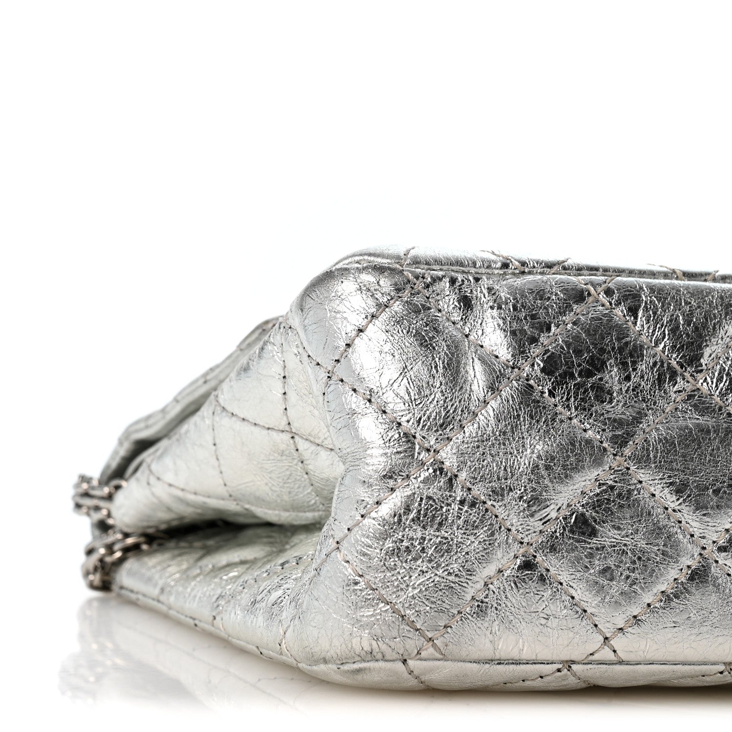 Chanel Metallic Aged Calfskin Quilted 2.55 Reissue 226 Flap Silver 8 of 13