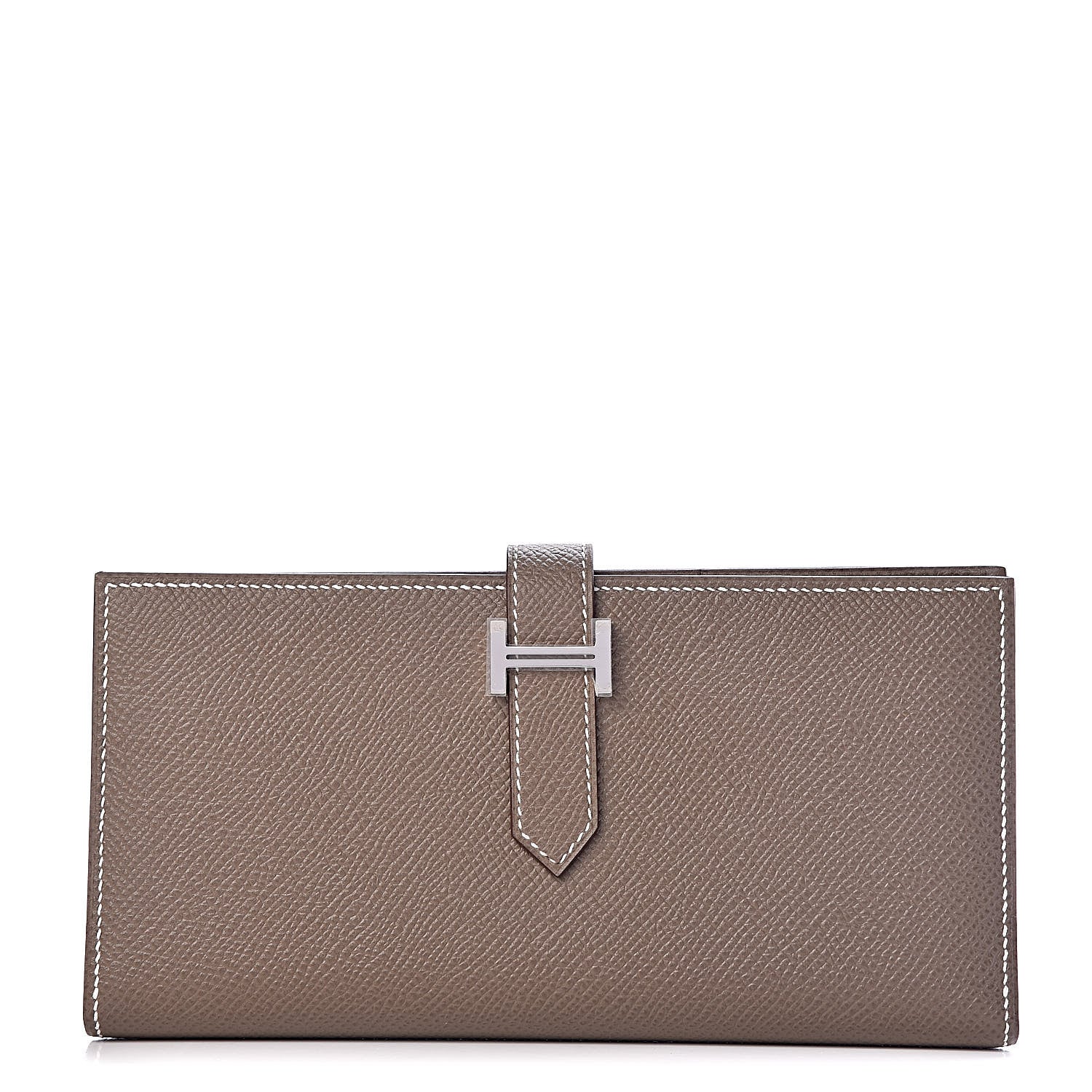 Hermes Epsom Bearn Gusset Wallet Etoupe 1 of 8
