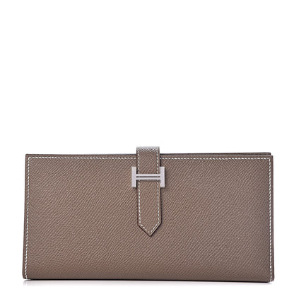 Hermes Epsom Bearn Gusset Wallet Etoupe 1 of 8