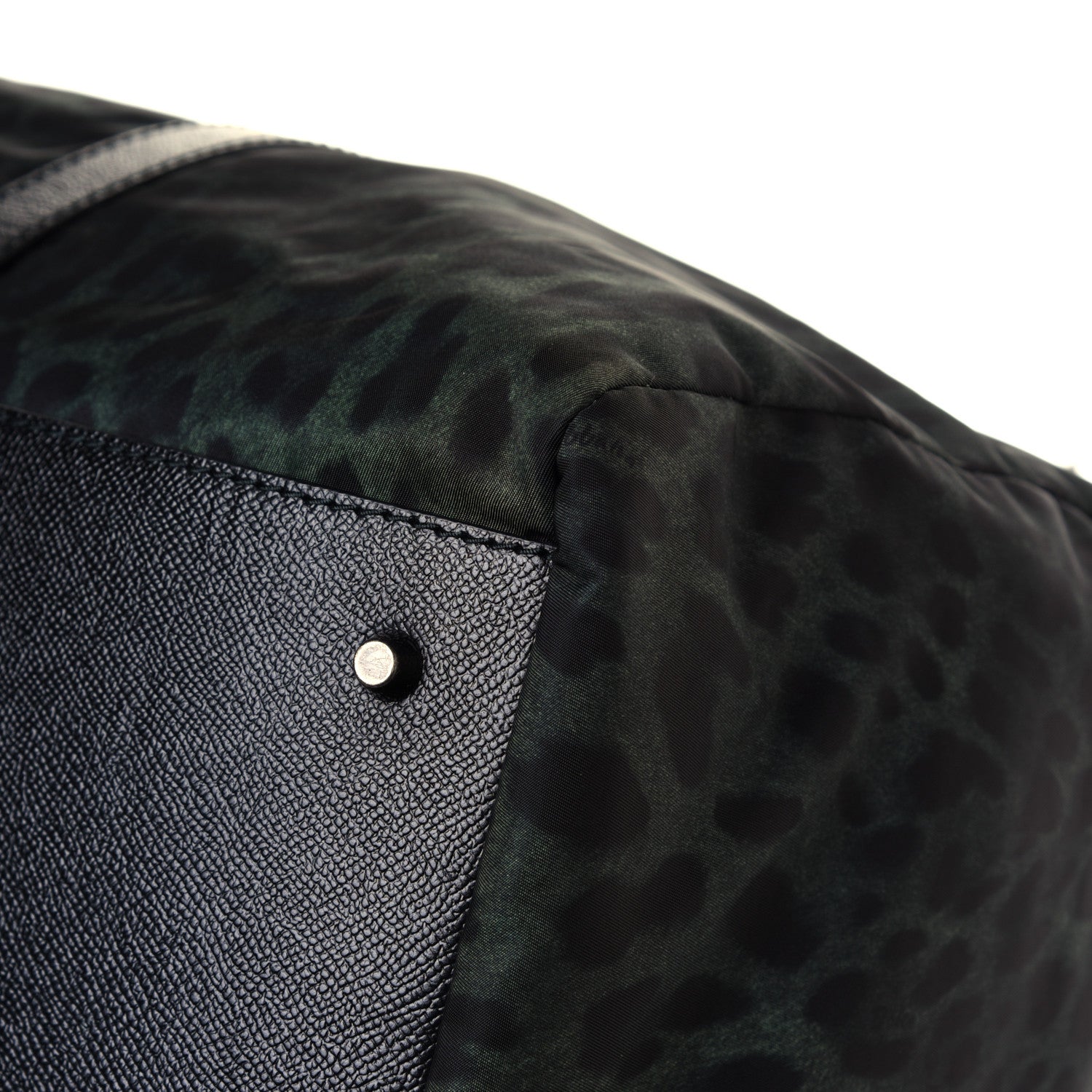 Dolce & Gabbana Nylon Leopard Print Duffle Bag Dark Green 8 of 11