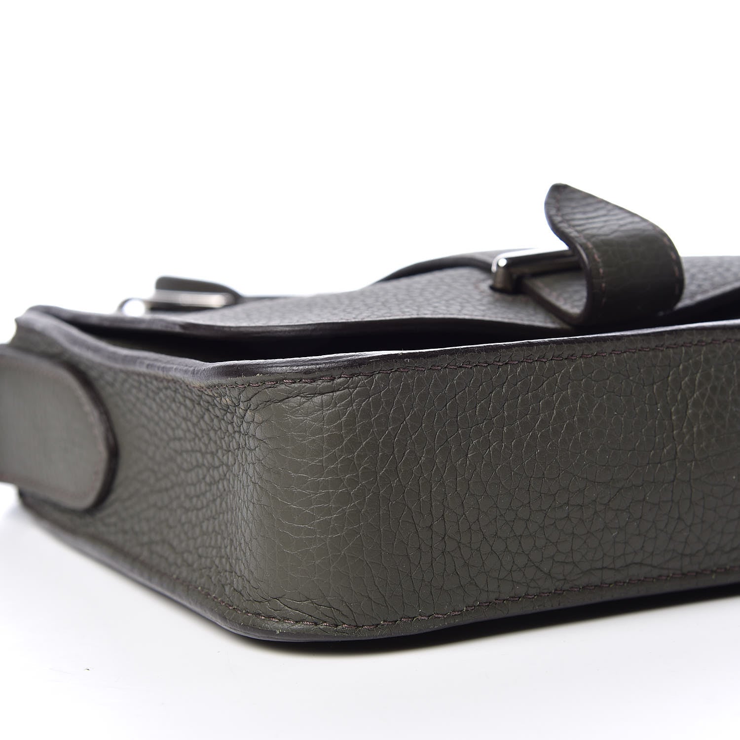Hermes Taurillon Clemence Steve Pochette Vert De Gris 5 of 9