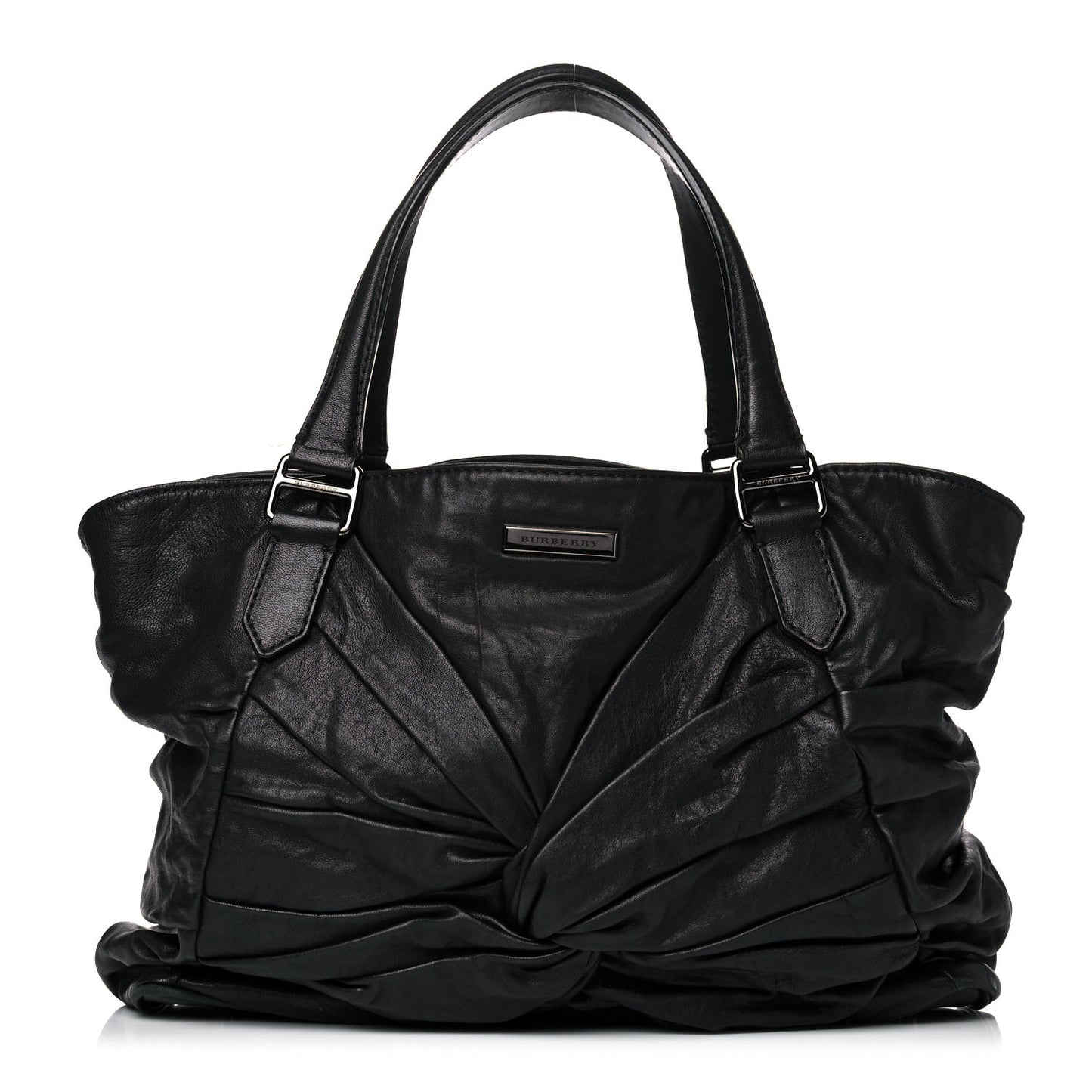 Lambskin Maggie Soft Knot Hobo Black