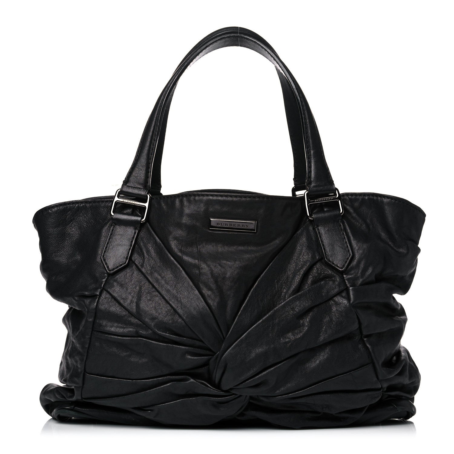 Burberry Lambskin Maggie Soft Knot Hobo Black 1 of 17