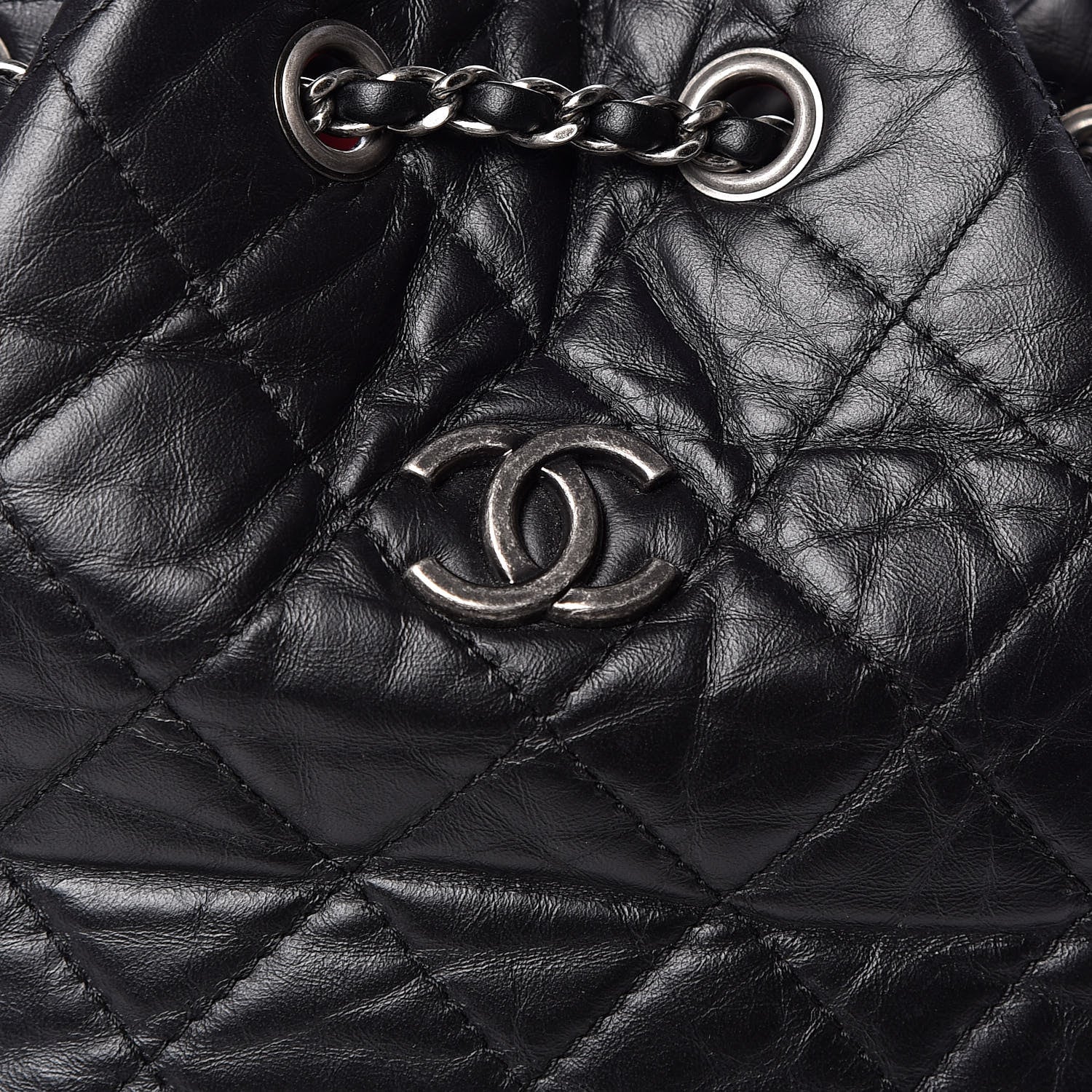 Chanel Aged Calfskin Quilted Small Gabrielle Backpack Black 9 of 9
