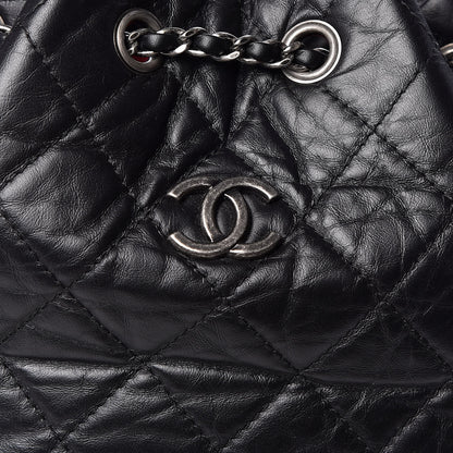 Chanel Aged Calfskin Quilted Small Gabrielle Backpack Black 9 of 9
