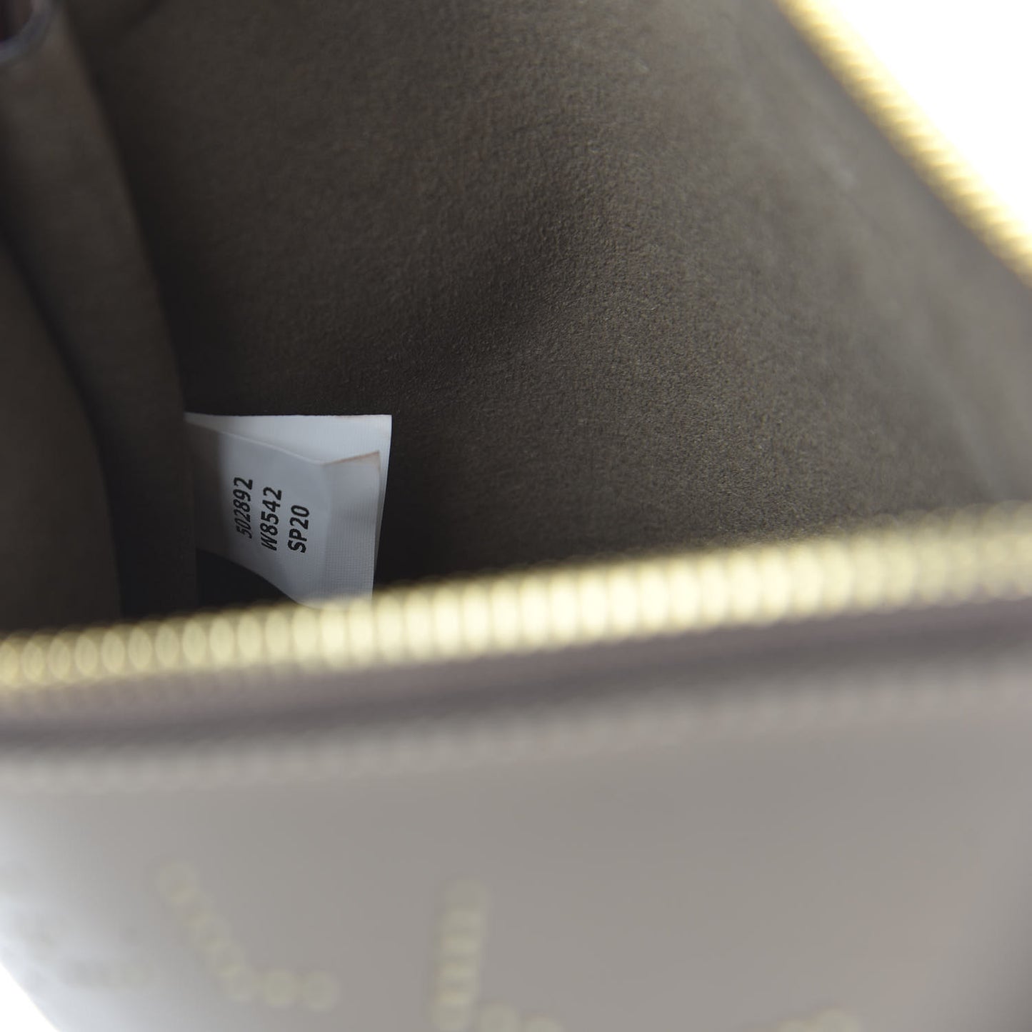 Alter Nappa Perforated Logo Pouch Beige