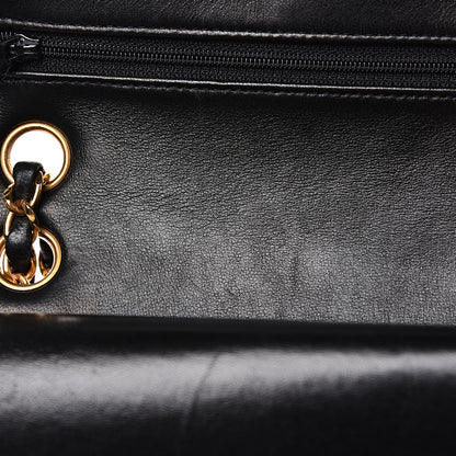 Chanel Lambskin Quilted Medium Double Flap Black 11 of 18