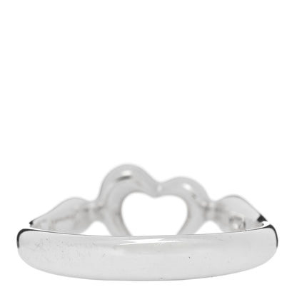 Tiffany Sterling Silver Elsa Peretti Open Heart Ring 53 6.5 3 of 5