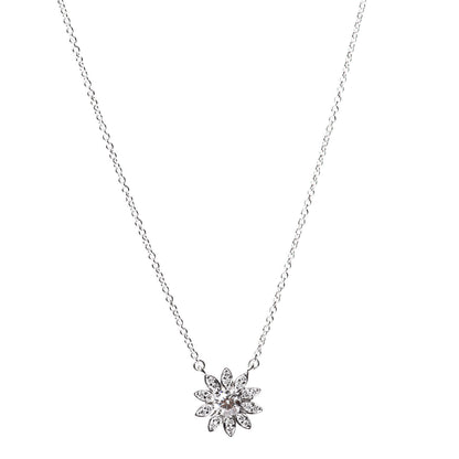Tiffany Platinum Diamond Enchant Flower Pendant Necklace 1 of 5