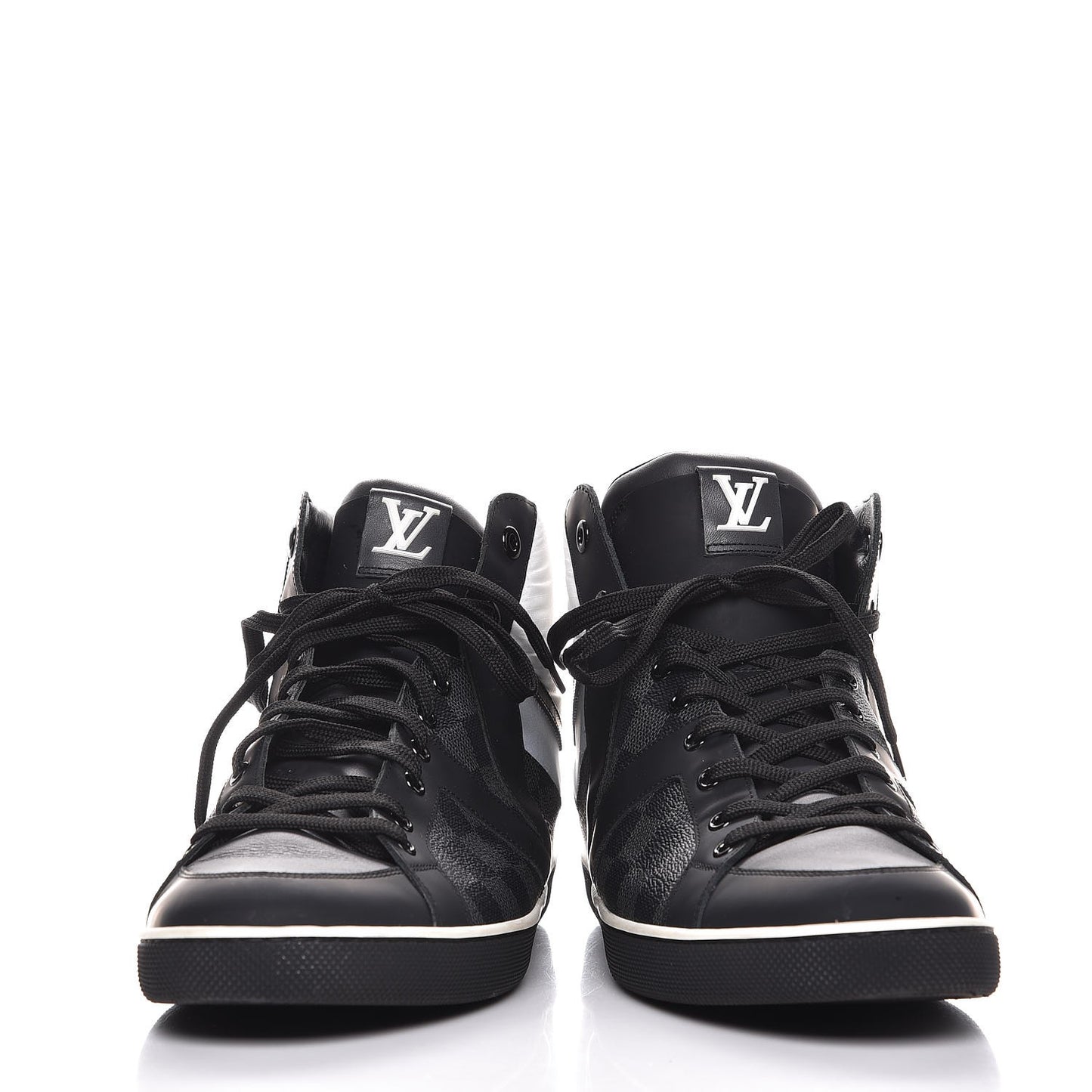 Calfskin Damier Graphite Heroes High Top Sneakers 11