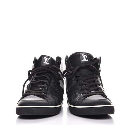 Louis Vuitton Calfskin Damier Graphite Heroes High Top Sneakers 11 7 of 10