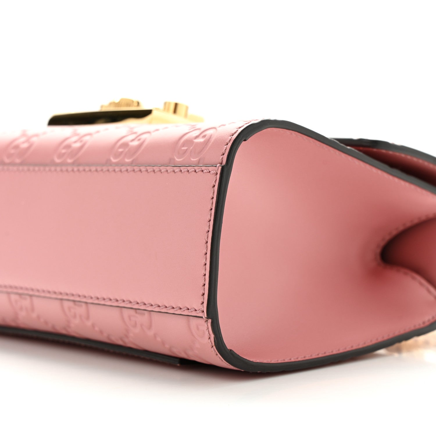 Gucci Guccissima Small Padlock Shoulder Bag Rose Baby Candy 10 of 11
