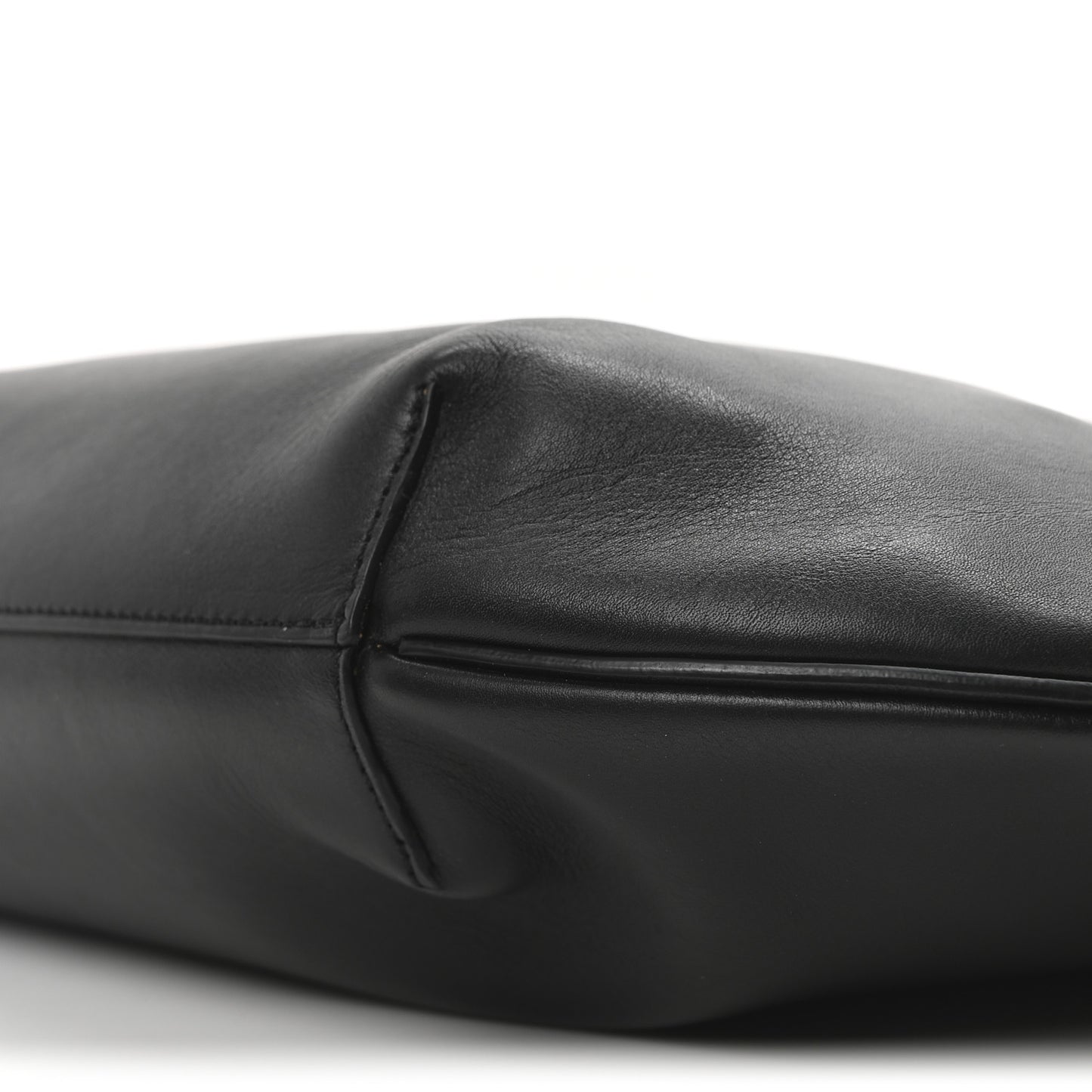 Shiny Nappa Calfskin Paseo Shoulder Bag Black