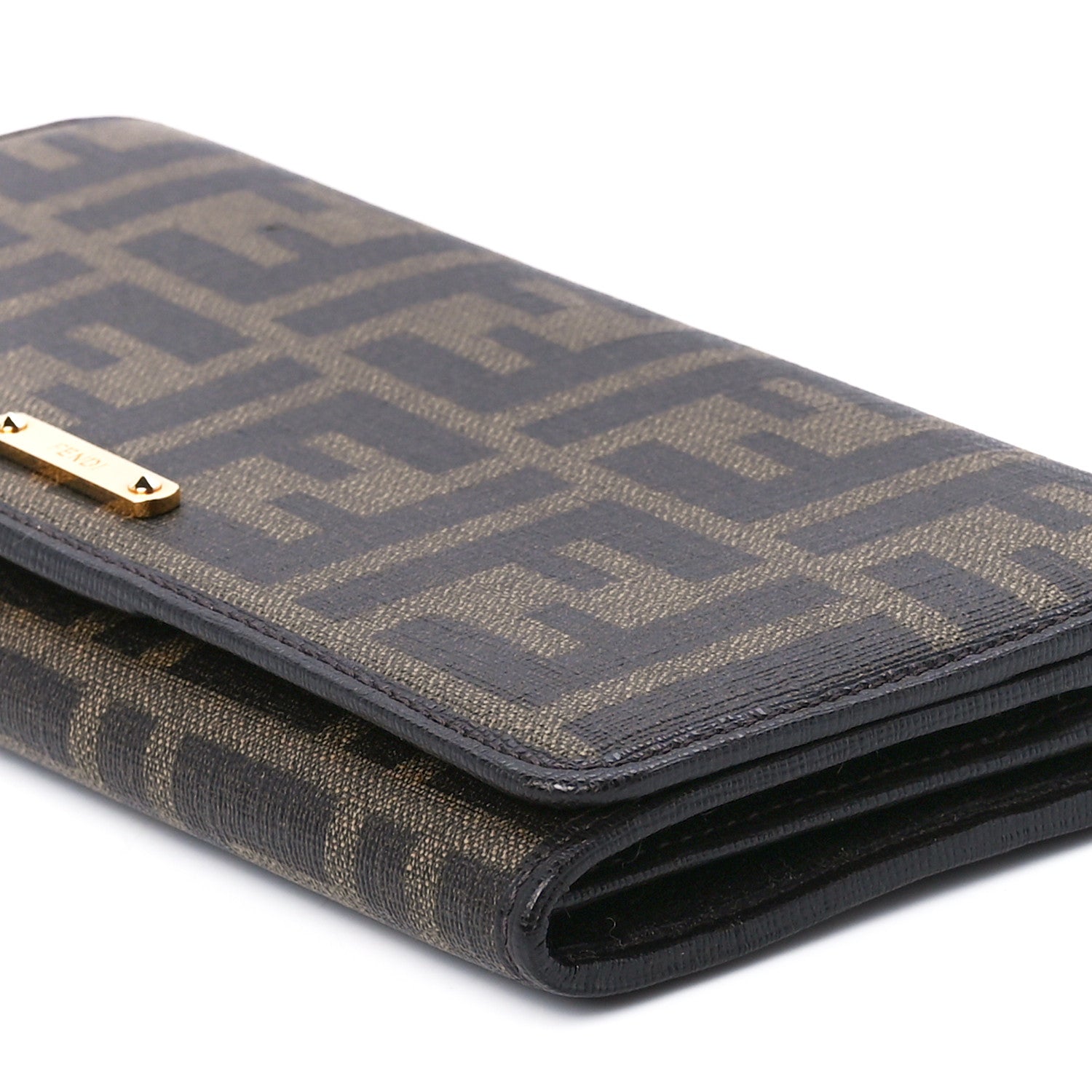 Fendi Zucca Spalmati Vitello Elite Continental Wallet Tobacco 11 of 11