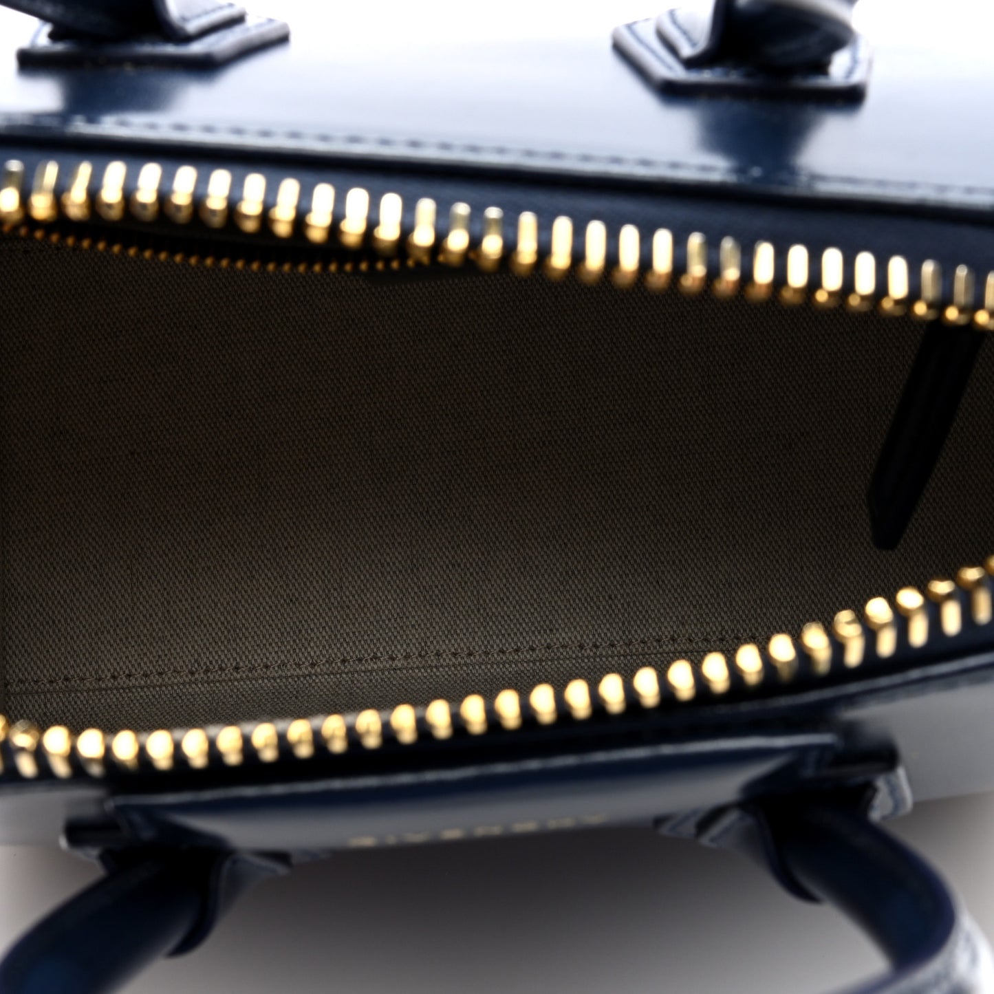 Shiny Lord Calfskin Mini Antigona Navy