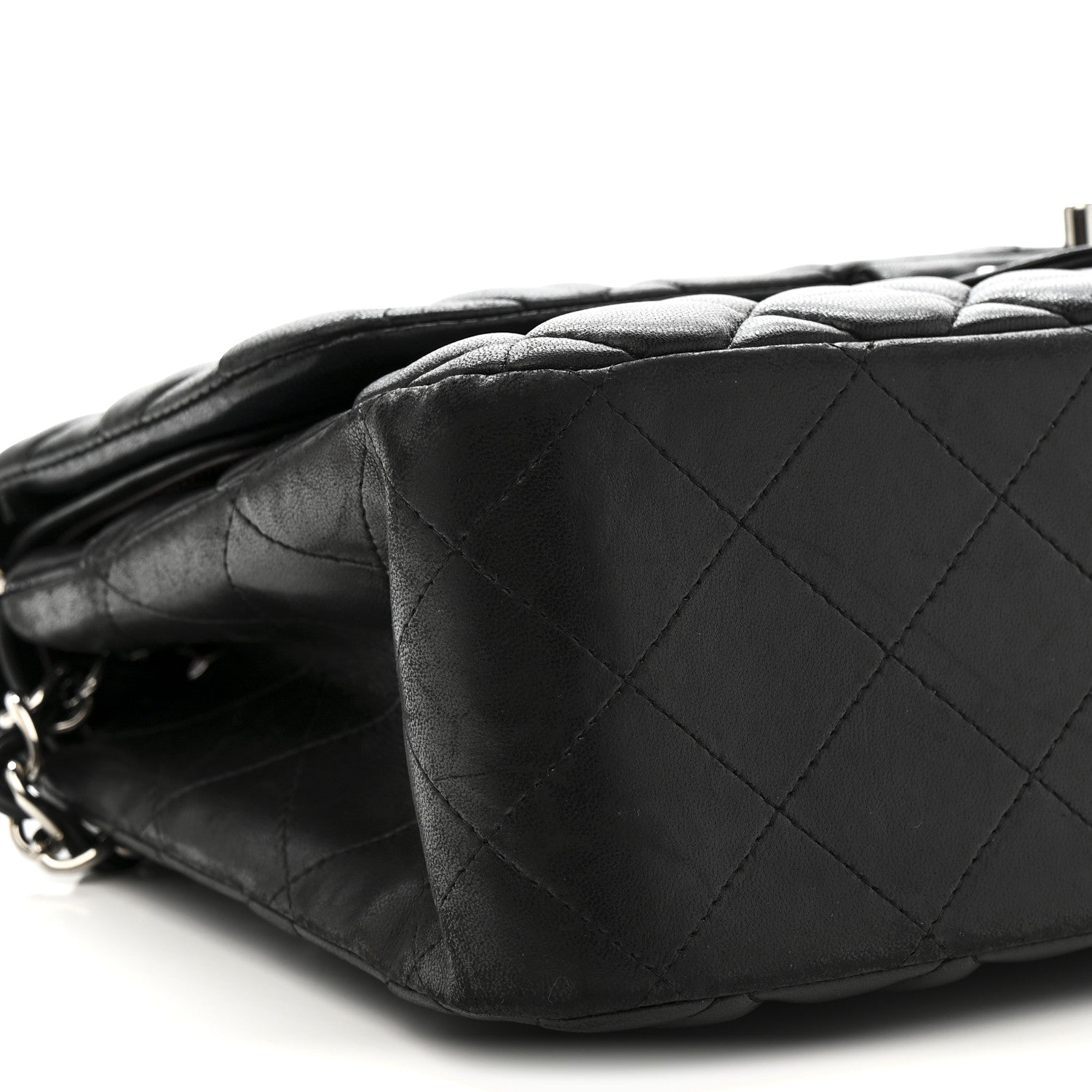 Chanel Lambskin Quilted Jumbo Double Flap Black 9 of 16