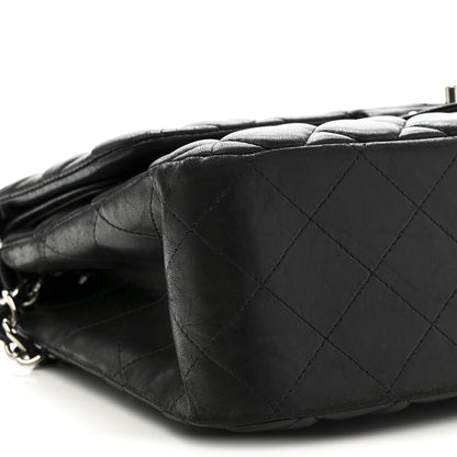 Chanel Lambskin Quilted Jumbo Double Flap Black 9 of 16
