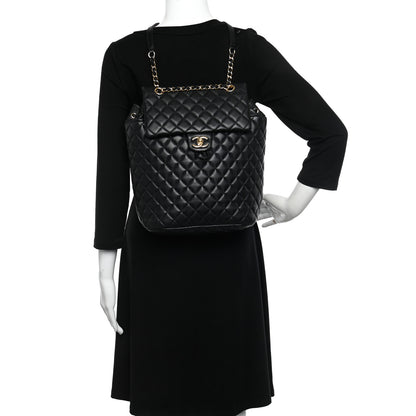 Chanel Lambskin Quilted Large Urban Spirit Backpack Black 2 of 12