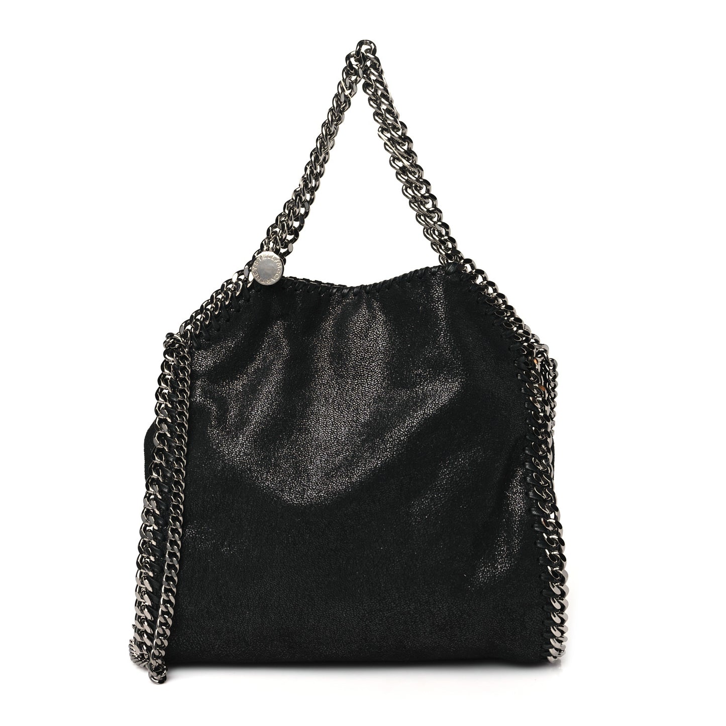 Shaggy Deer Mini Falabella Fold Over Tote Black