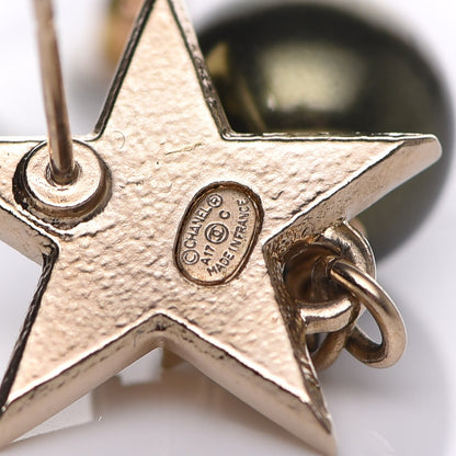 Chanel Pearl CC Star Drop Earrings Pearly Green 8 of 10