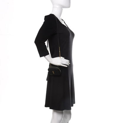 Saint Laurent Grain De Poudre Matelasse Monogram Baby Lou Camera Bag Black 2 of 11