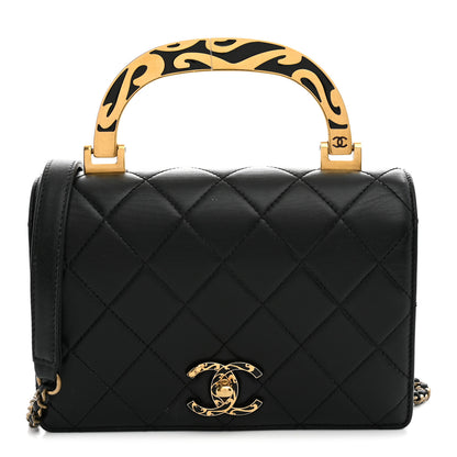 Chanel Lambskin Quilted Mini Art Nouvelle Flap Bag Black 1 of 12