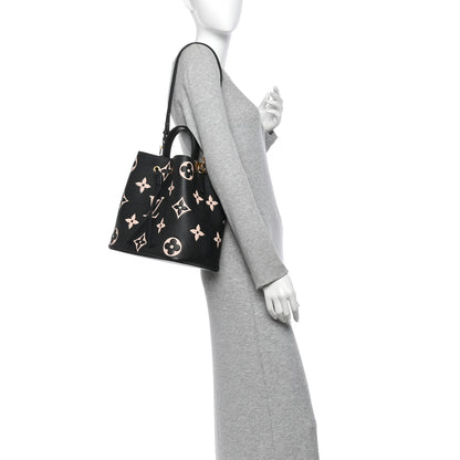 Louis Vuitton Empreinte Monogram Giant Neonoe MM Black Beige 2 of 14