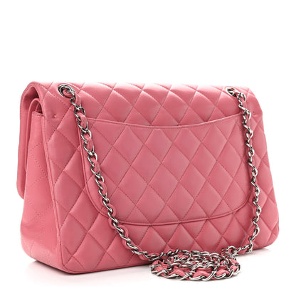 Chanel Lambskin Quilted Jumbo Double Flap Pink 3 of 11