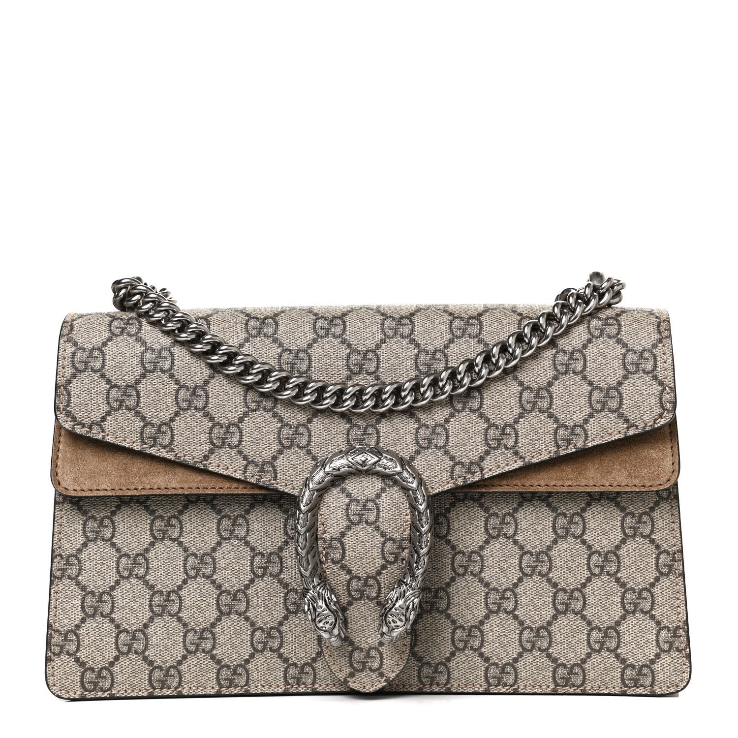 Gucci GG Supreme Monogram Small Dionysus Shoulder Bag Taupe 1 of 13
