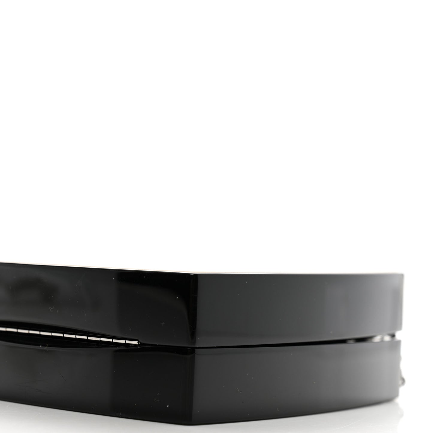 Plexiglass Compact Box Clutch Black Ivory