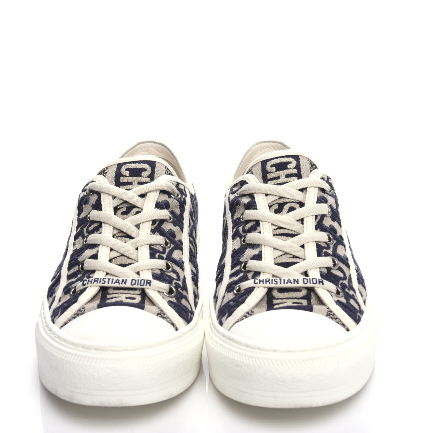 Canvas Oblique Walk'N'Dior Low Top Sneakers 42 Deep Blue
