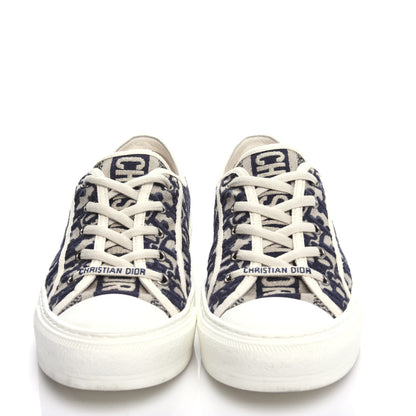 Christian Dior Canvas Oblique Walk'N'Dior Low Top Sneakers 42 Deep Blue 5 of 9