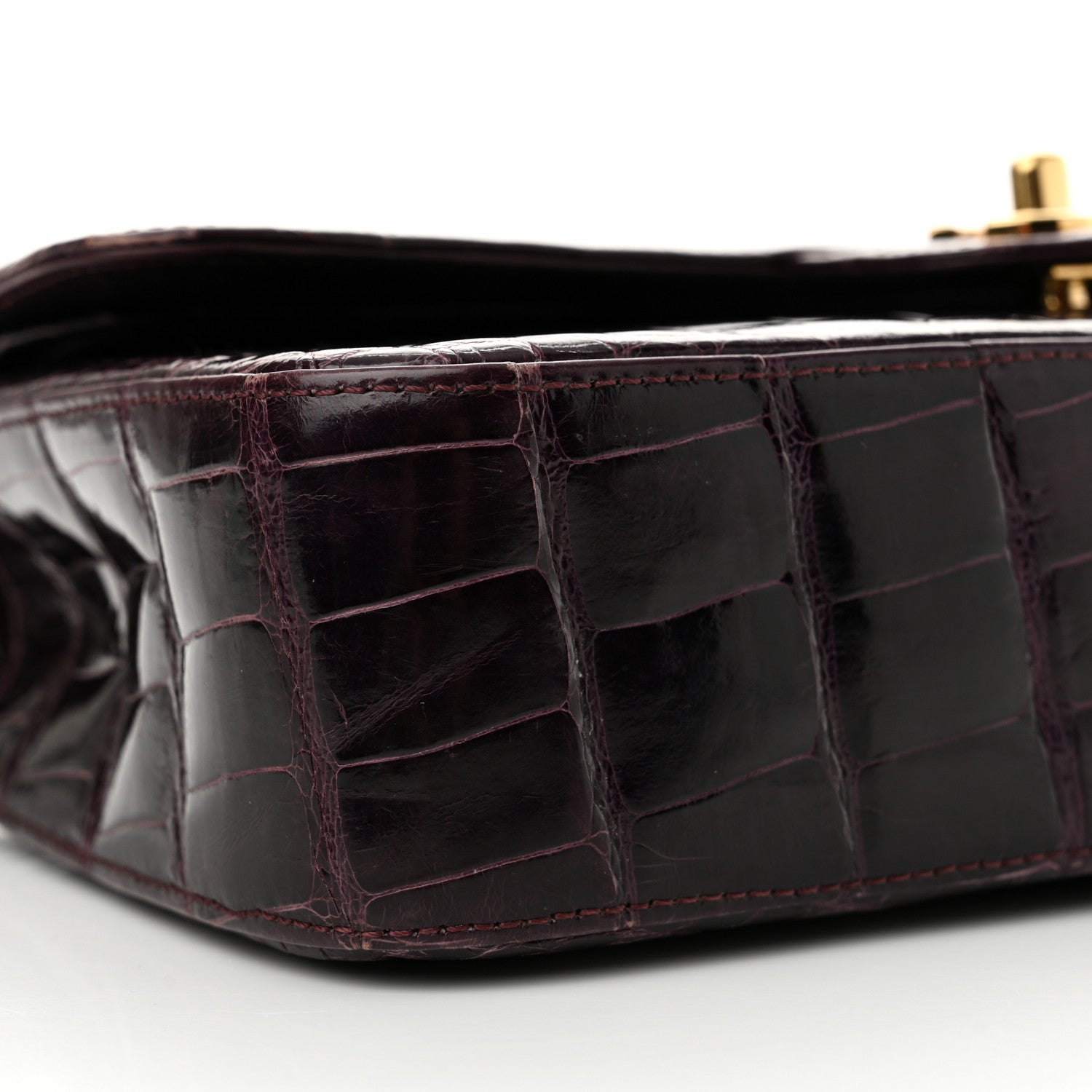 Chanel Alligator Medium Double Flap Purple 9 of 22
