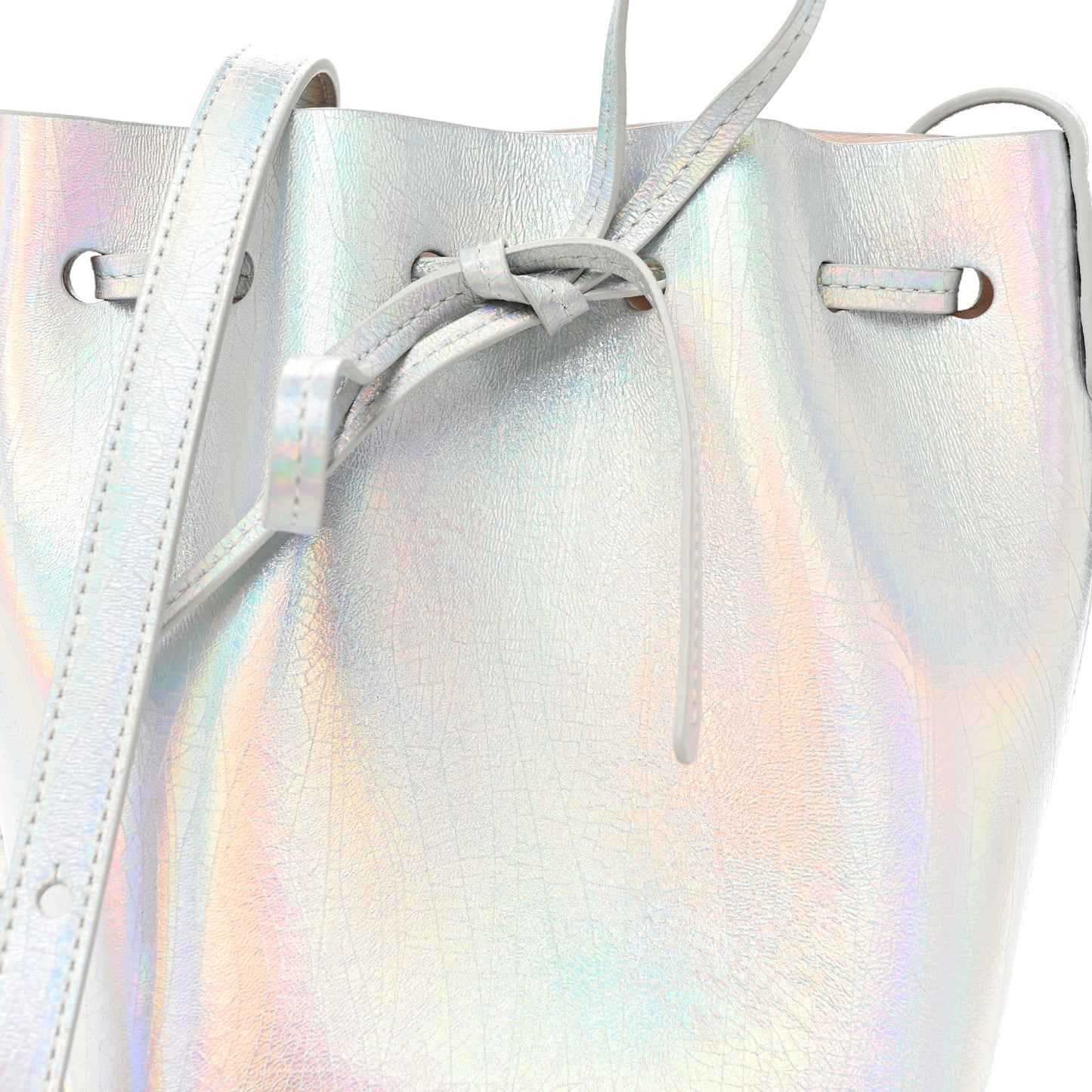 Iridescent Calfskin Mini Mini Bucket Bag Iride