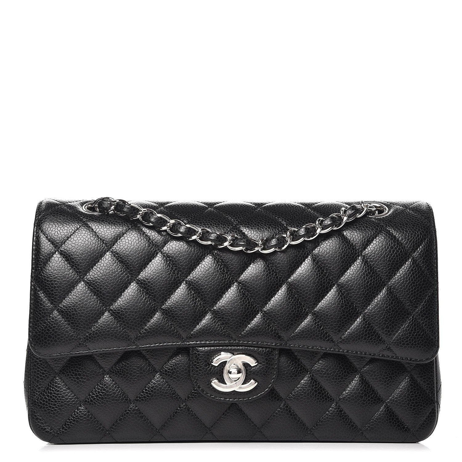 Chanel Caviar Quilted Medium Double Flap Black 1 of 9